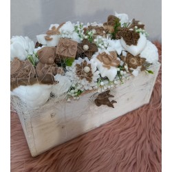 Mydlová kytica v drevenom šuflíku HNEDÁ
