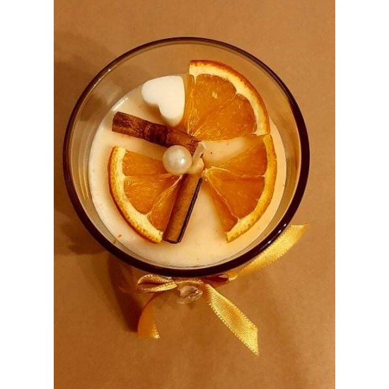 Sójová sviečka mandarínka-škorica